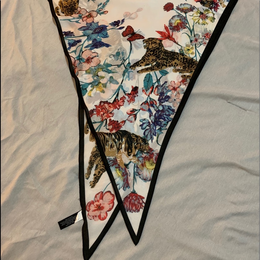Silk-like animal print scarf Macy’s